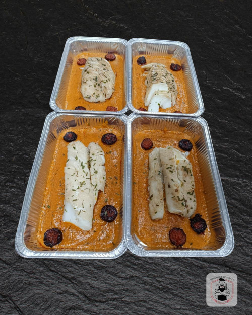 Dos de cabillaud sauce chorizo