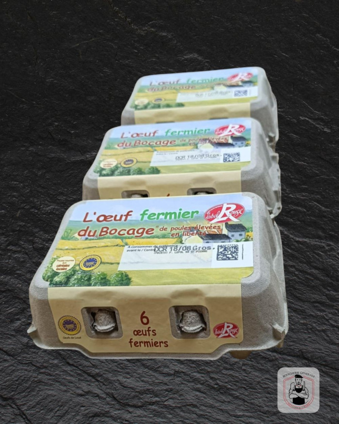 Boîte de 6 œufs Label Rouge